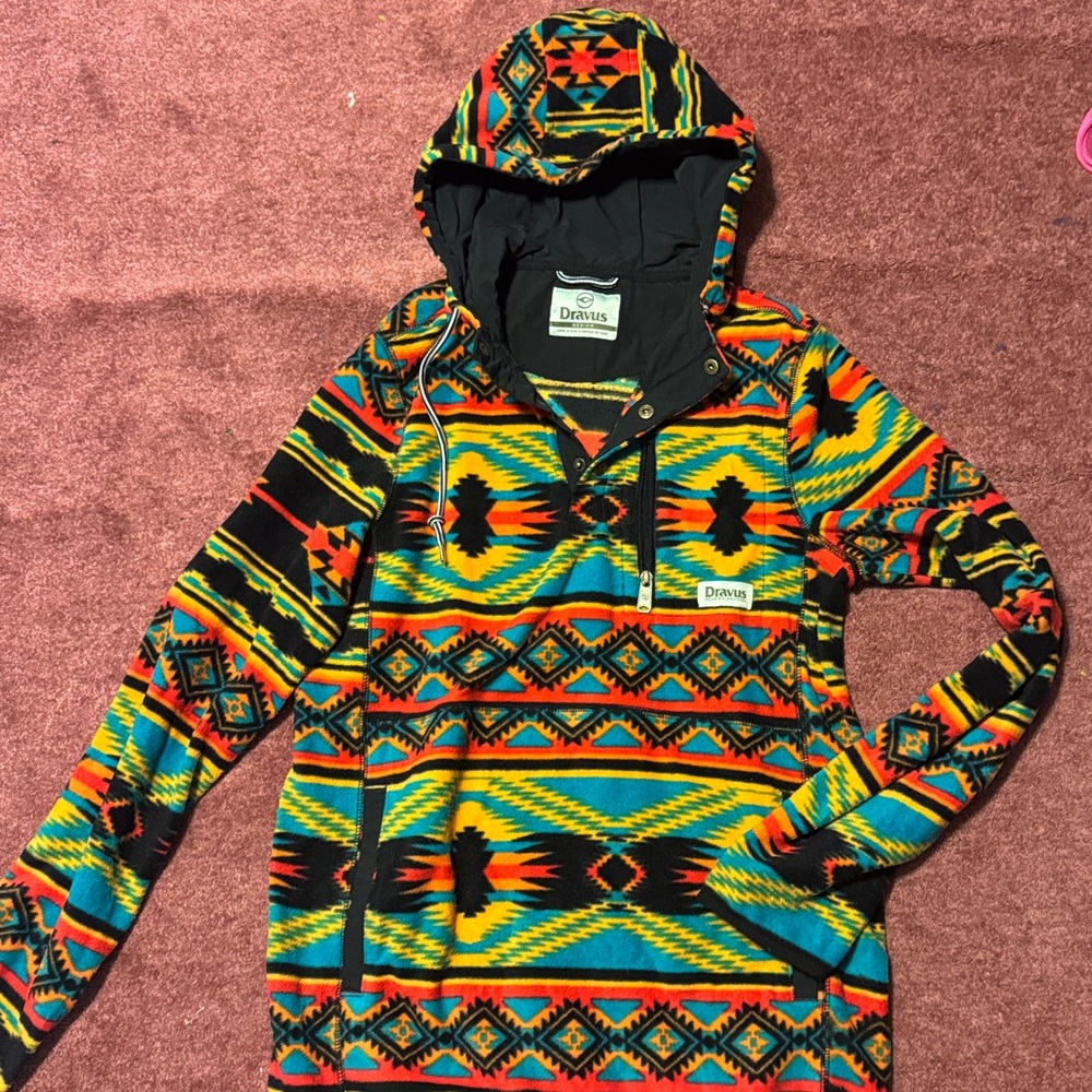 Colorful Geometric Aztec fleece Hoodie